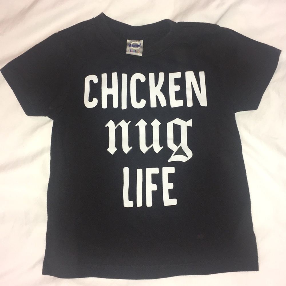 Chicken nug life toddler tee🖤